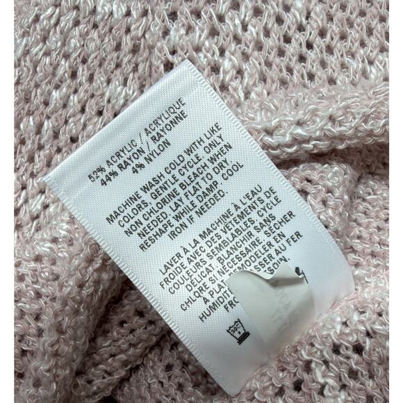 Express Sweater Womens M Pink Pullover Wrap Style Crossover Layering Casual - Picture 6 of 7